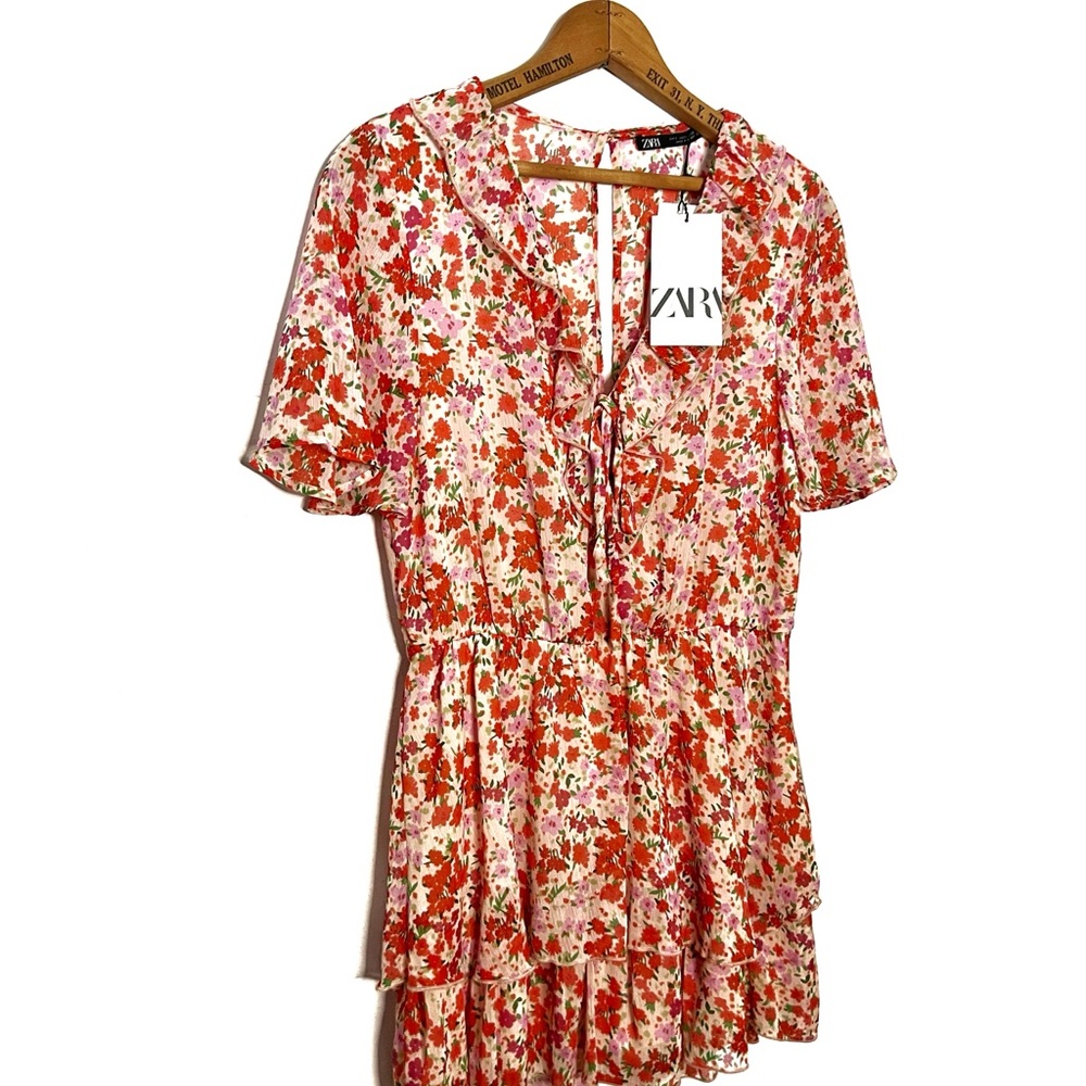 Zara | Floral Ruffle Playsuit - Picture 6 of 6